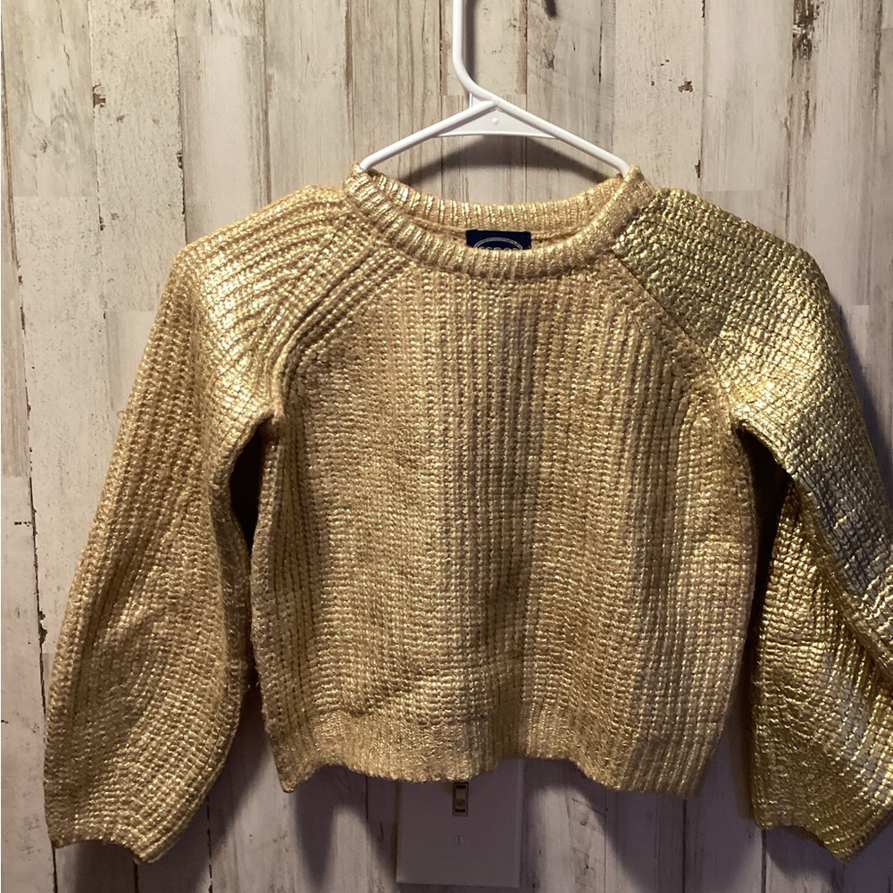 Cozy Gold Ribbed Knit Sweater